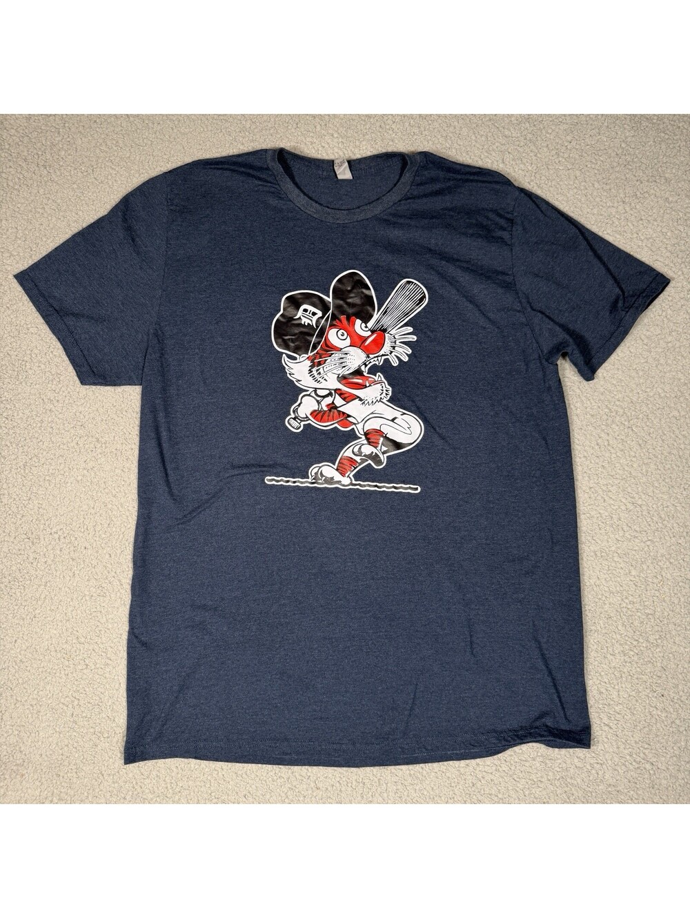 Detroit Tigers Mascot T Shirt Men’s Size XL MLB Paws Blue Logo